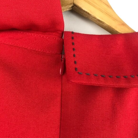 Tom And  Linda Platt Red Vintage Classic  Designer Pencil Dress women Size S - Picture 10 of 15